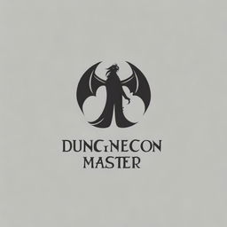 Create a sleek and modern logo for a Dungeon Master (DM)