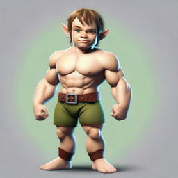 Blancwin Brightrabbit is a 193-year-old halfling with a well-muscled build