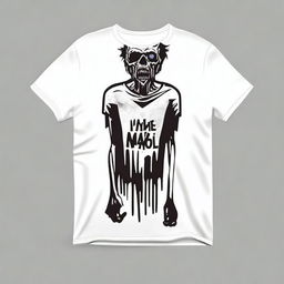 Create a cool and simple zombie t-shirt design