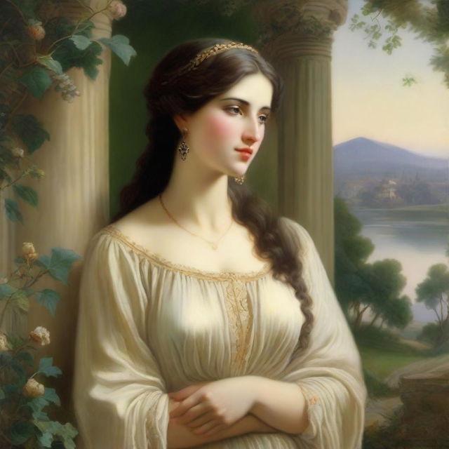 A romantic era painting depicting Delilah from the Bible