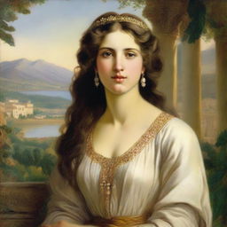 A romantic era painting depicting Delilah from the Bible