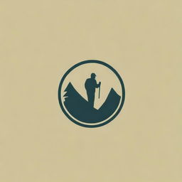 A simple t-shirt design featuring a logo for hiking