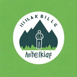 A simple t-shirt design featuring a logo for hiking