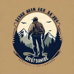 A t-shirt design featuring a hiker with a motivational quote