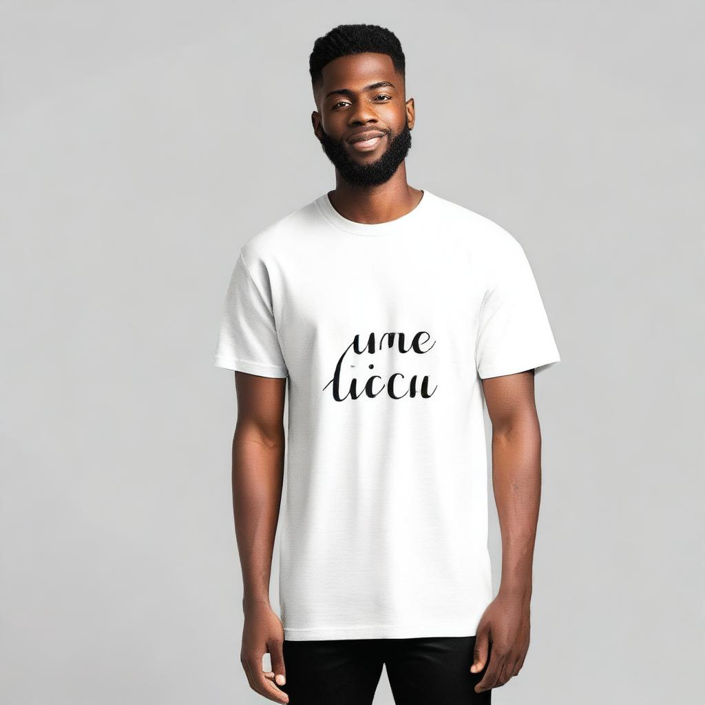 A simple t-shirt design with text