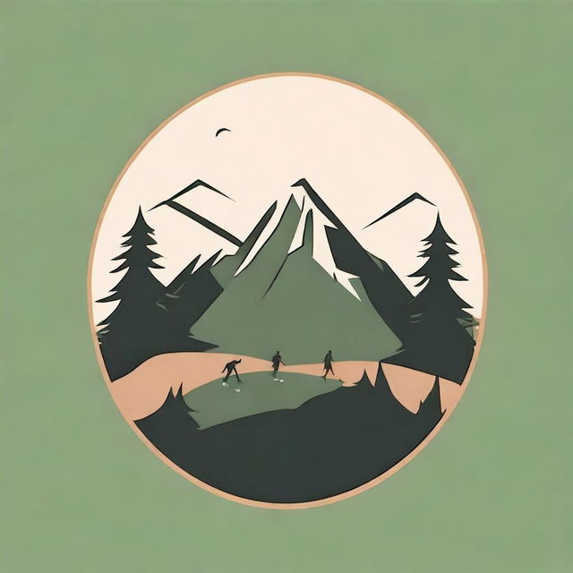 A simple and elegant design featuring a hiking theme