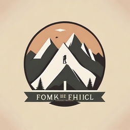 A simple and elegant design featuring a hiking theme