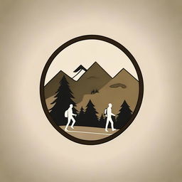 A simple and elegant design featuring a hiking theme