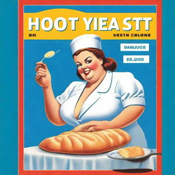 A raunchy book cover with a blue background, titled 'Hot Yeast Clinic' in silver letters