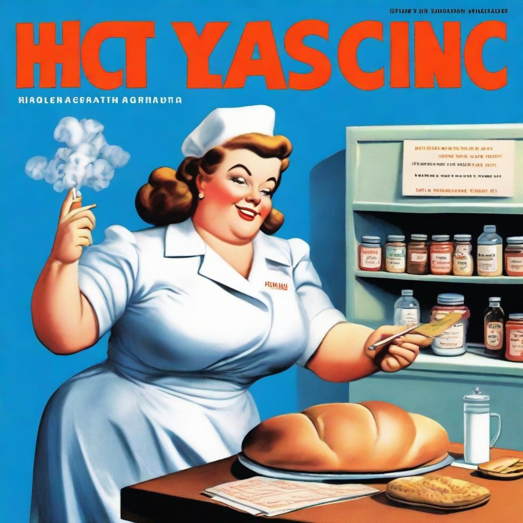 A raunchy book cover with a blue background, titled 'Hot Yeast Clinic' in silver letters