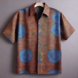 Create a detailed design for a batik shirt