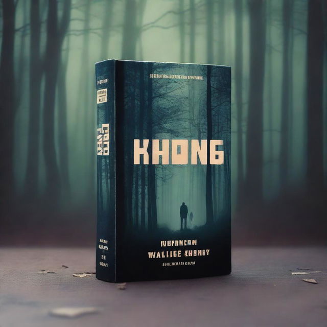 Create a thrilling book cover with a retro VHS theme