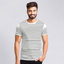 A stylish and trendy T-shirt design featuring a modern and minimalistic pattern