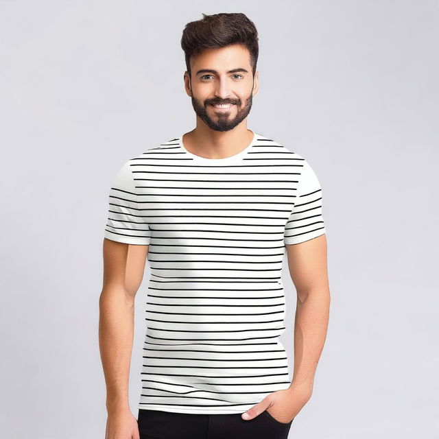 A stylish and trendy T-shirt design featuring a modern and minimalistic pattern