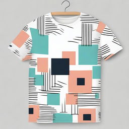 A stylish and trendy T-shirt design featuring a modern and minimalistic pattern