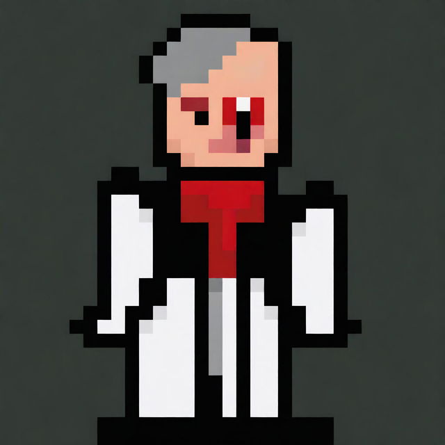 Create a 32x32 pixel art villain inspired by General Doctor Crazy