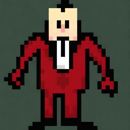 Create a 32x32 pixel art villain inspired by General Doctor Crazy