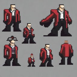 Create a 64x64 pixel art villain inspired by General Doctor Crazy