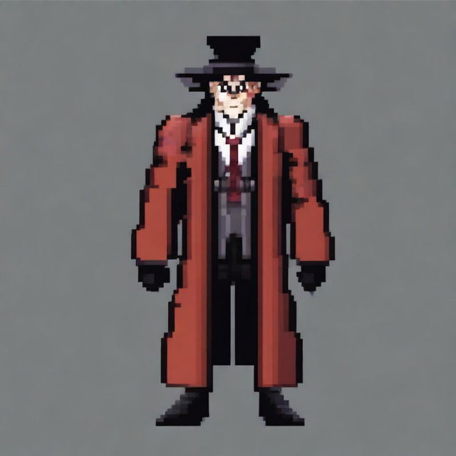 Create a 64x64 pixel art villain inspired by General Doctor Crazy