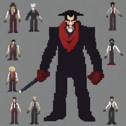 Create a 94x133 pixel art villain inspired by General Doctor Crazy