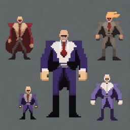 Create a 128x128 pixel art villain inspired by General Doctor Crazy