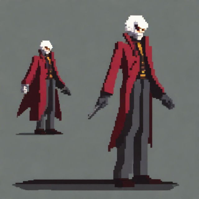 Create a 128x128 pixel art villain inspired by General Doctor Crazy