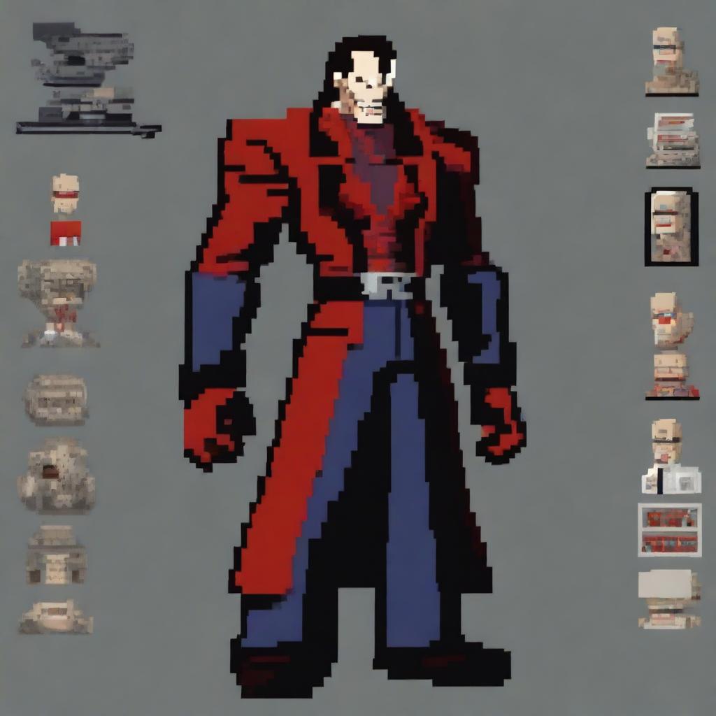 Create a 128x128 pixel villain inspired by General Doctor Crazy