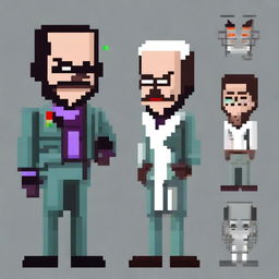 Create a 128x128 pixel villain inspired by a futuristic General Doctor Crazy