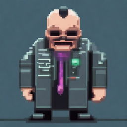 Create a 128x128 pixel villain inspired by a futuristic General Doctor Crazy