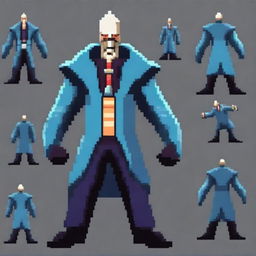 Create a 128x128 pixel boss villain inspired by a futuristic General Doctor Crazy