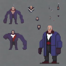 Create a 128x128 pixel boss villain inspired by General Doctor Crazy