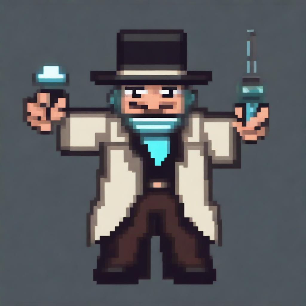 Create a 64x64 pixel boss villain inspired by General Doctor Crazy