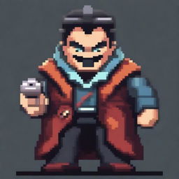 Create a 64x64 pixel boss villain inspired by General Doctor Crazy