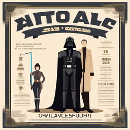 Create a poster in the style of Star Wars featuring the user and their husband