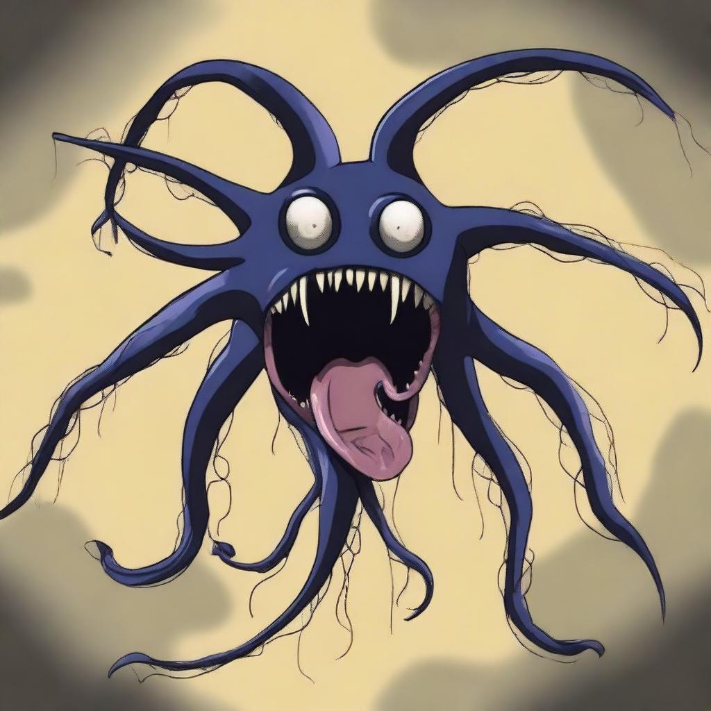 Create an image of a parasite inspired by the anime Parasyte