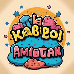 Create a humorous and quirky image featuring the phrase 'kaos ambatukam' in a playful and light-hearted manner