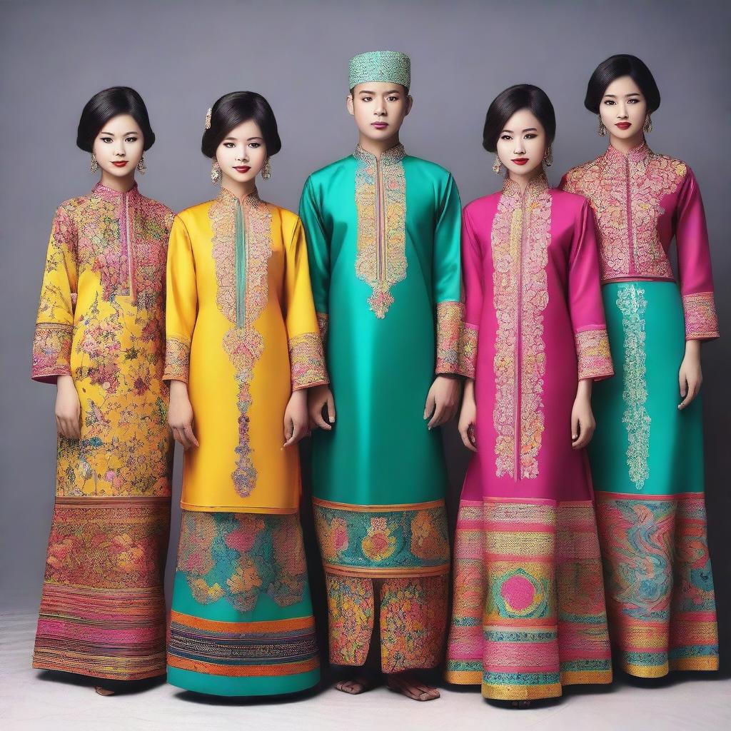 Create an image of a traditional Baju, a type of clothing often worn in Southeast Asia