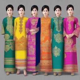 Create an image of a traditional Baju, a type of clothing often worn in Southeast Asia