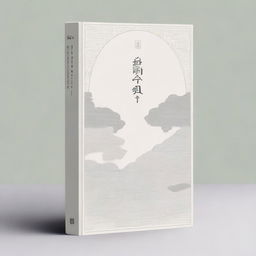 A monochromatic book cover with an elegant and delicate Chinese-style design