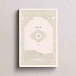 A monochromatic book cover with an elegant and delicate Chinese-style design