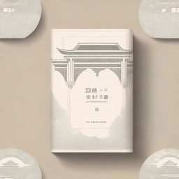 A monochromatic book cover with an elegant and delicate Chinese-style design inspired by Song Dynasty architecture