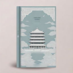 A monochromatic book cover with an elegant and delicate Chinese-style design inspired by Song Dynasty architecture