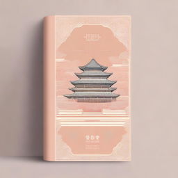 A monochromatic book cover with an elegant and delicate Chinese-style design inspired by Song Dynasty architecture and the Forbidden City