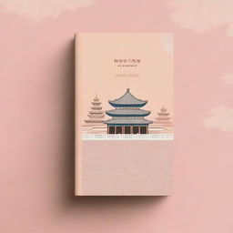 A monochromatic book cover with an elegant and delicate Chinese-style design inspired by Song Dynasty architecture and the Forbidden City