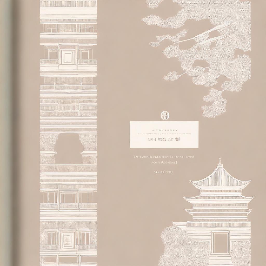 A monochromatic book cover with an elegant and delicate Chinese-style design inspired by classical Chinese architecture