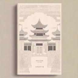 A monochromatic book cover with an elegant and delicate Chinese-style design inspired by classical Chinese architecture