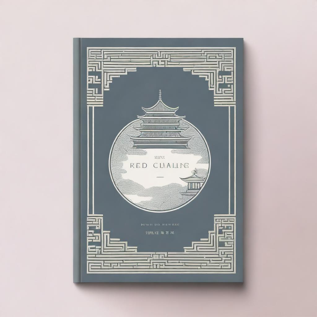 A monochromatic book cover with an elegant and delicate Chinese-style design inspired by classical Chinese architecture