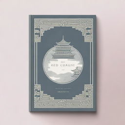 A monochromatic book cover with an elegant and delicate Chinese-style design inspired by classical Chinese architecture