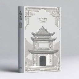 A monochromatic book cover with an elegant and delicate Chinese-style design inspired by classical Chinese architecture