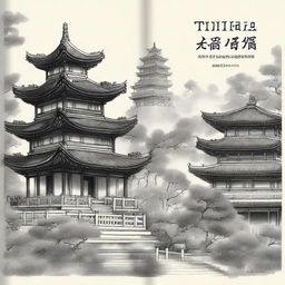 A book cover featuring an intricate pen-and-ink drawing of traditional Chinese architecture